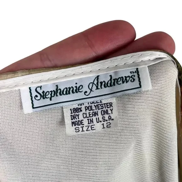 Stephanie Andrews Vintage Floral Maxi Dress Fairycore Cottagecore Size 12 - Picture 11 of 12